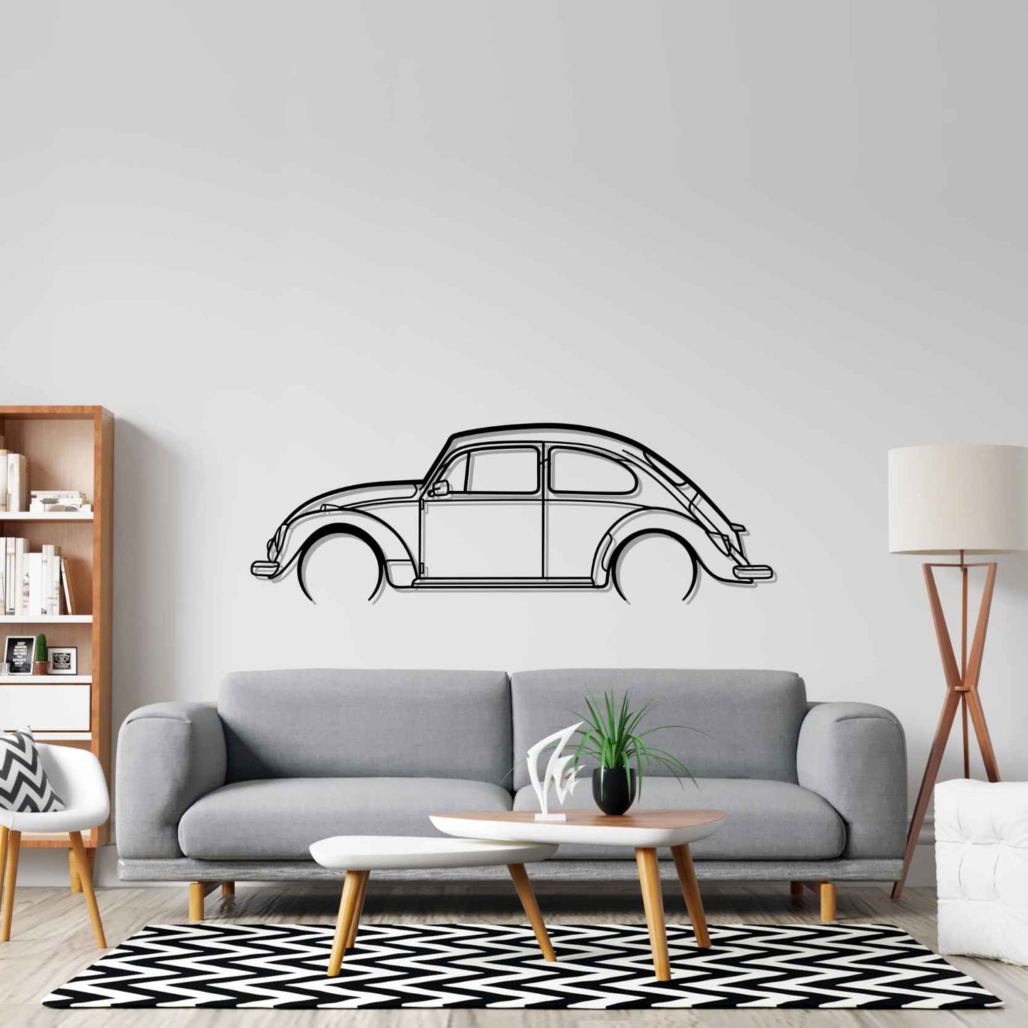 VW Fusca - Silhueta de Metal