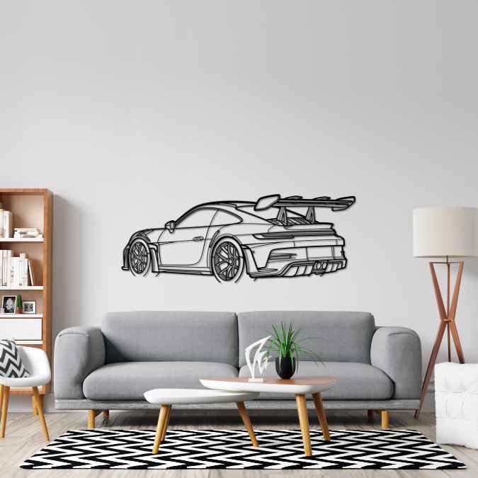 Porsche 911 GT3 RS Modelo 992 - Silhueta de Metal