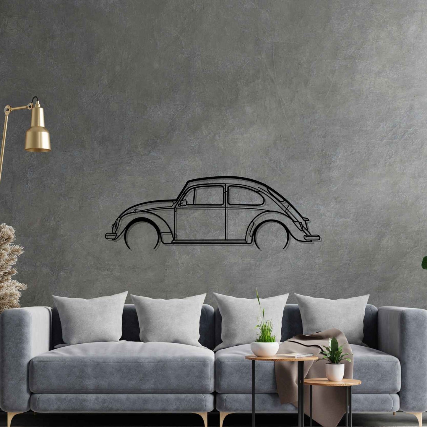 VW Fusca - Silhueta de Metal