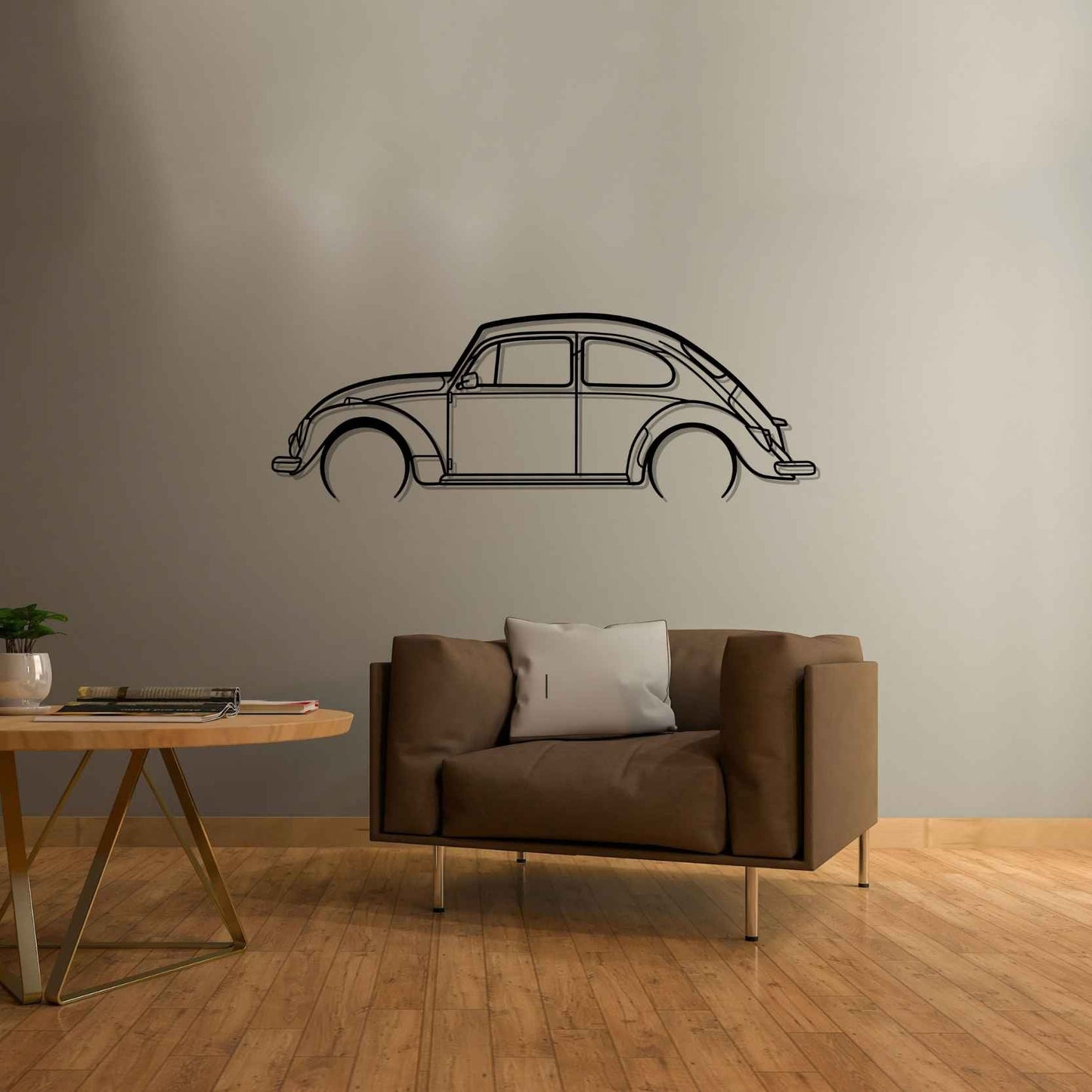 VW Fusca - Silhueta de Metal
