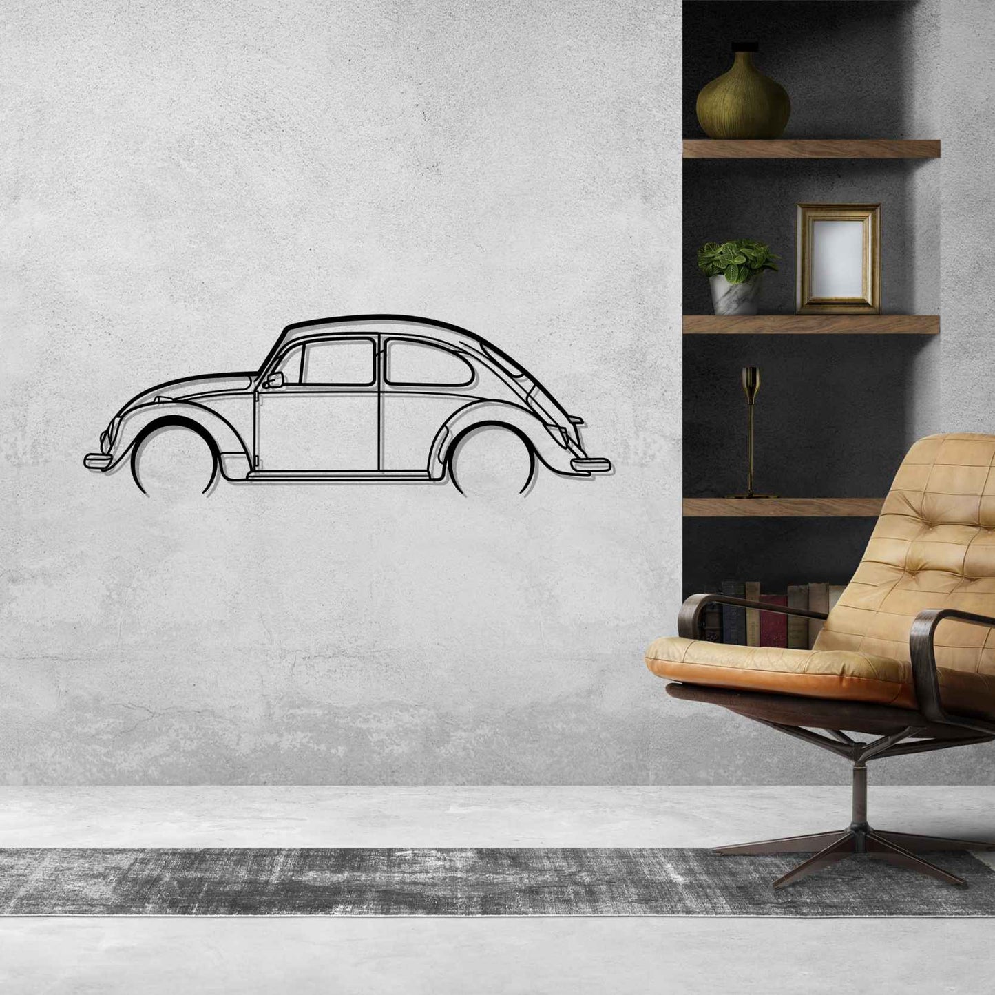VW Fusca - Silhueta de Metal