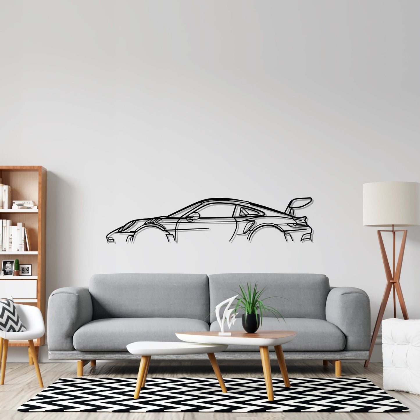 Porsche 911 GT3 RS Modelo 992 - Silhueta de Metal