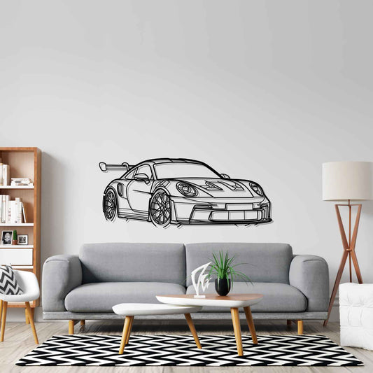 Porsche 911 GT3 RS Modelo 992 - Silhueta de Metal
