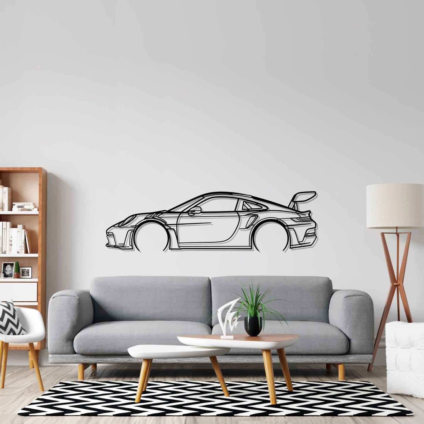 Porsche 911 GT3 RS Modelo 992 - Silhueta de Metal