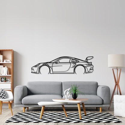 Porsche 911 GT3 RS Modelo 992 - Silhueta de Metal