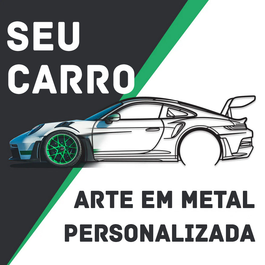 Seu Carro Personalizado - Silhueta de Metal
