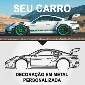 Seu Carro Personalizado - Silhueta de Metal