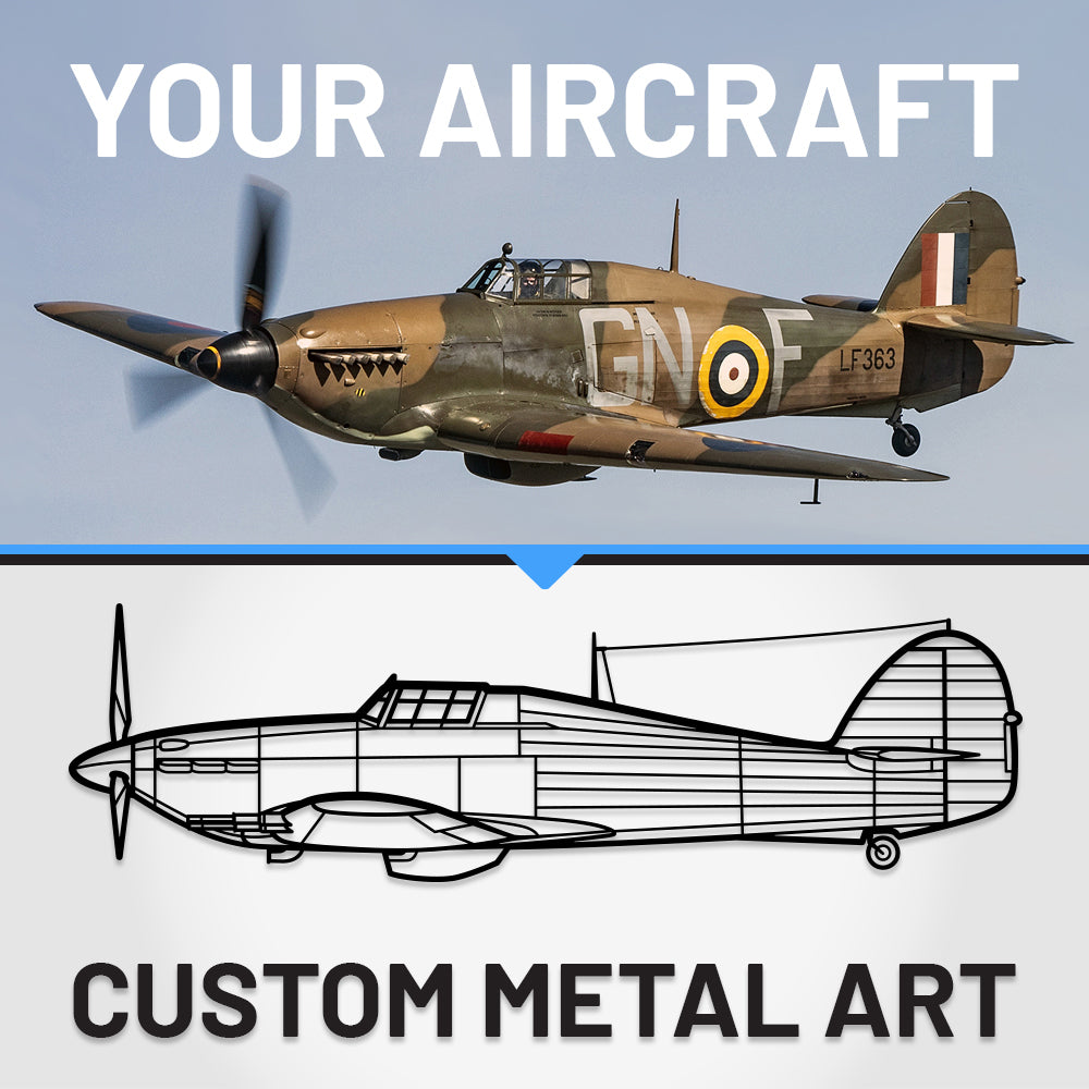Seu Avião Personalizado - Silhueta de Metal