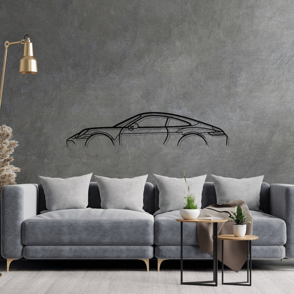 Porsche 911 Modelo 992 - Silhueta de Metal