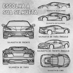 Seu Carro Personalizado - Silhueta de Metal