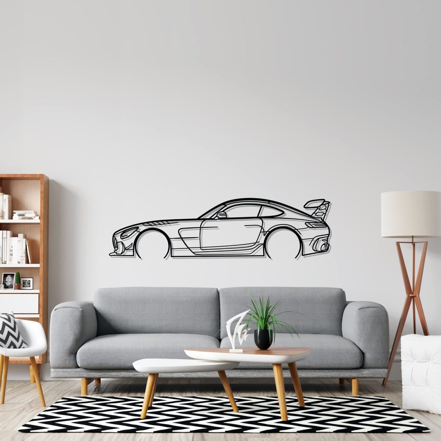 Mercedes AMG GT Black Series - Silhueta de Metal
