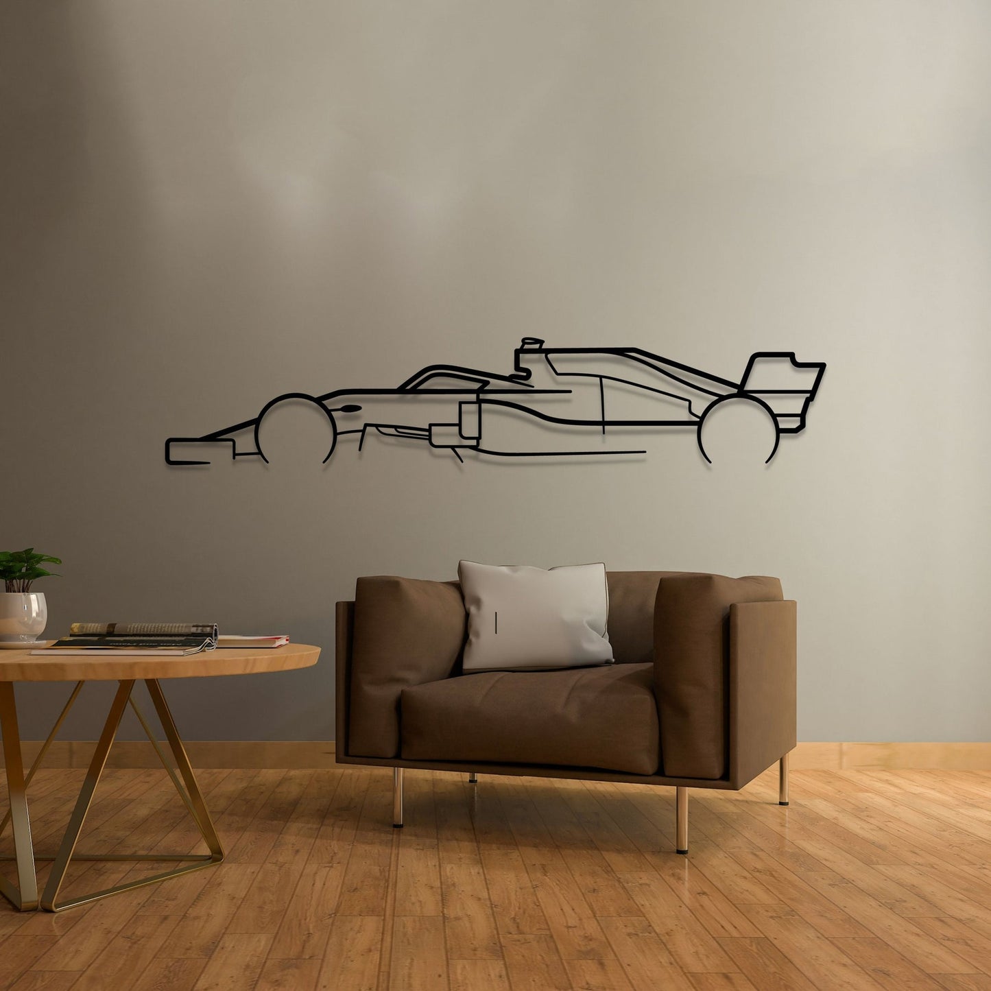 Formula 1 F1 - Silhueta de Metal