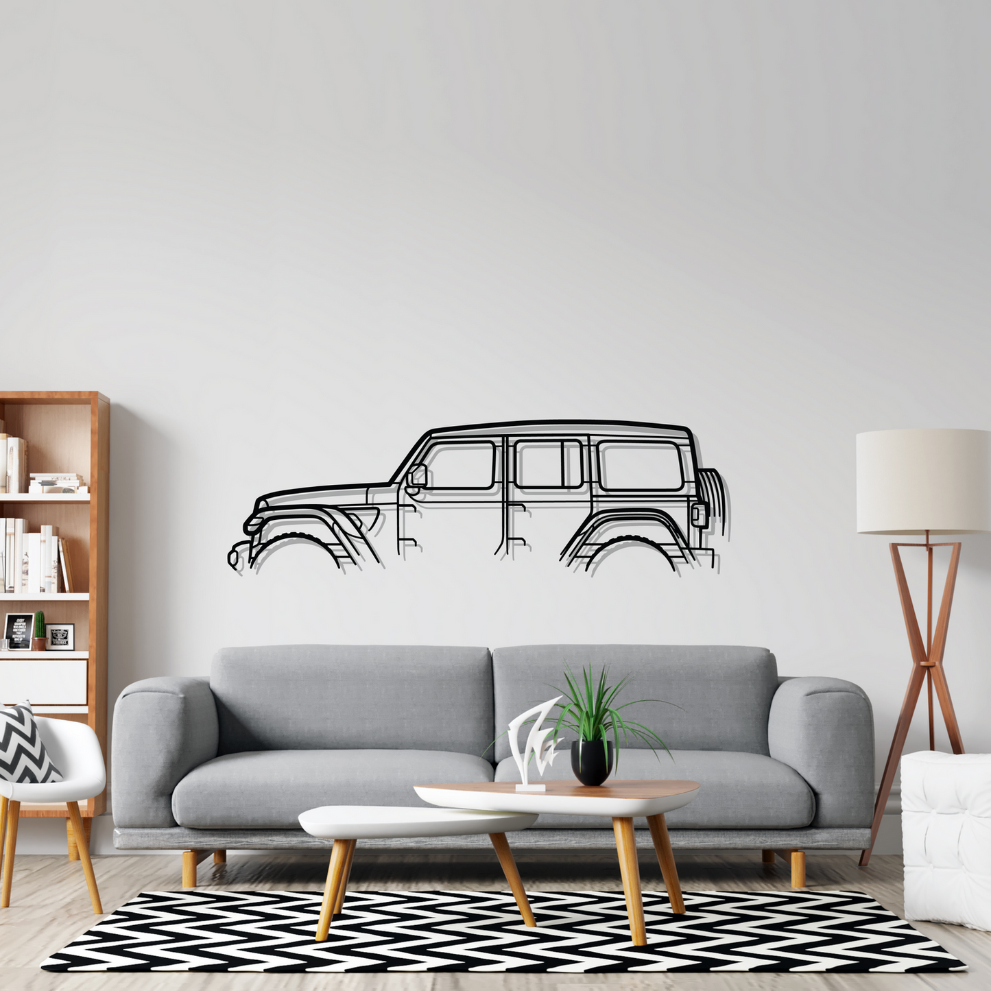 Jeep Wrangler - Silhueta de Metal