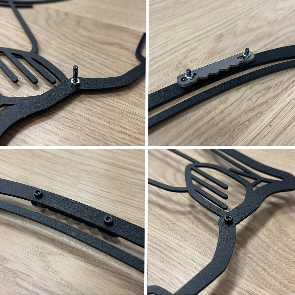 Silhueta Detalhada de Metal Espaçados Encaixe de Parede Decoração de Parede Motor Vibes Carros Motos